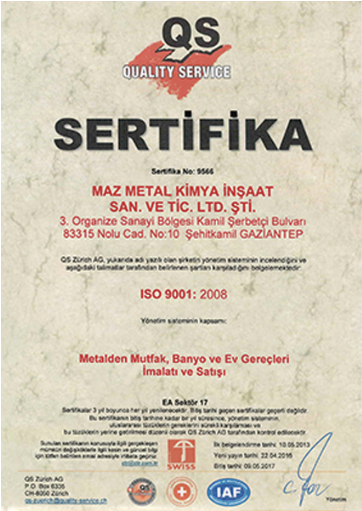 ISO 9001:2008 Türkçe belge